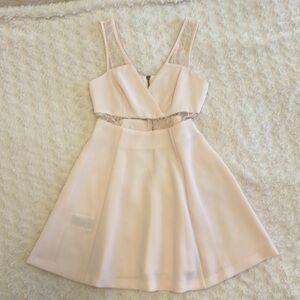 Light Pink Dress with Lace Straps and Lace Middle Size 0